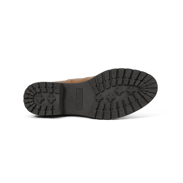 Mid Calf Riding Boots - CAMEL PU - 4